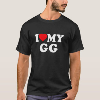 GGハート家族の祖母大好き Tシャツ