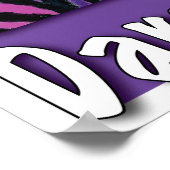 GGバーンズによる違うベビーゼブラデザインになる勇気 ポスター (角)