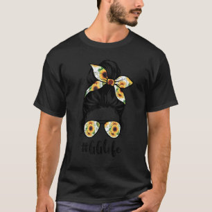 Ggライフメッシーヘアバンヒマワリ女性母ダ Tシャツ