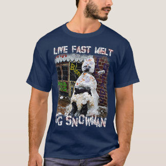 GG Snowman Live Fast Melet GG Allin Tribute Tシャツ
