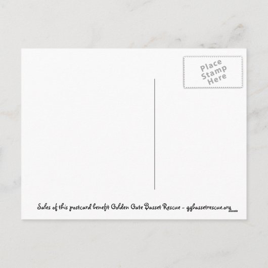 GGBRの休日の郵便はがき-バイキングのバセット犬 シーズンポストカード (裏面)