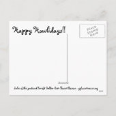 GGBRの休日の郵便はがき- SnowGlobeのバセット犬 シーズンポストカード (裏面)