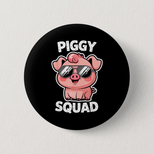 Ggy Squad G Wearing Sungles As Animal Funny Farmer 缶バッジ (正面)