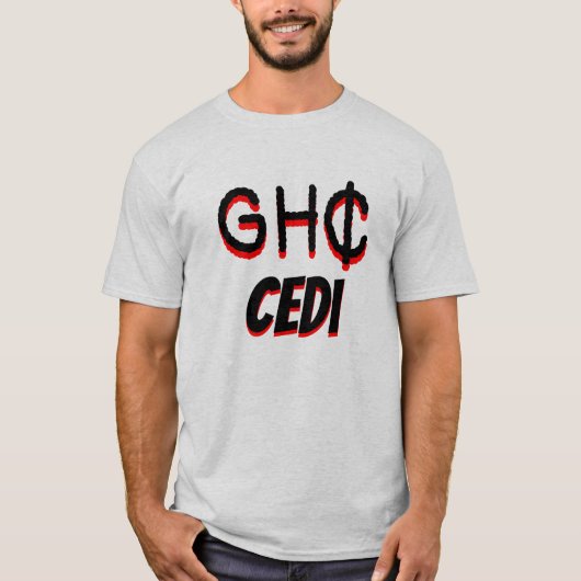 GH₵ガーナセディグレイ Tシャツ (正面)