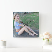 Ghalia スクエア壁時計 (ホーム)