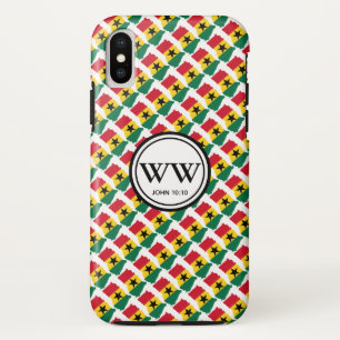 GHANA スタイリッシュ Monogram豊かな生活ジョン10:10 iPhone XSケース