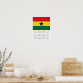 Ghana 2026 Calendar, Large, Ghanaian Flag ポスター (キッチン)