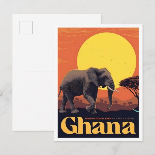 Ghana Africa Vintage Travel  ポストカード (正面/裏面)