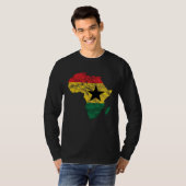Ghana African Continent Ghanaian Flag Football Tシャツ (正面フル)
