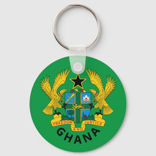 Ghana coat of arms and flag keychain キーホルダー (正面)