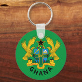 Ghana coat of arms and flag keychain キーホルダー (正面)