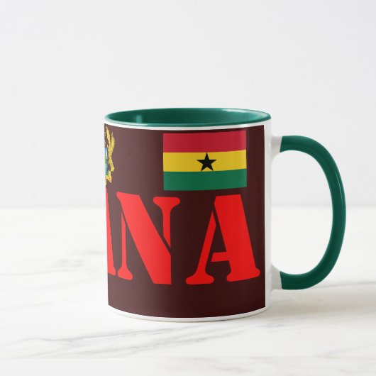 GHANA Crest and Flag Coffee Mug マグカップ (右)