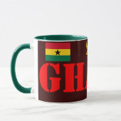 GHANA Crest and Flag Coffee Mug マグカップ (左)