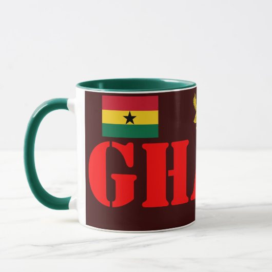 GHANA Crest and Flag Coffee Mug マグカップ (左)