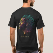 Ghana_Digital_Decored_伝統。 Tシャツ (裏面)