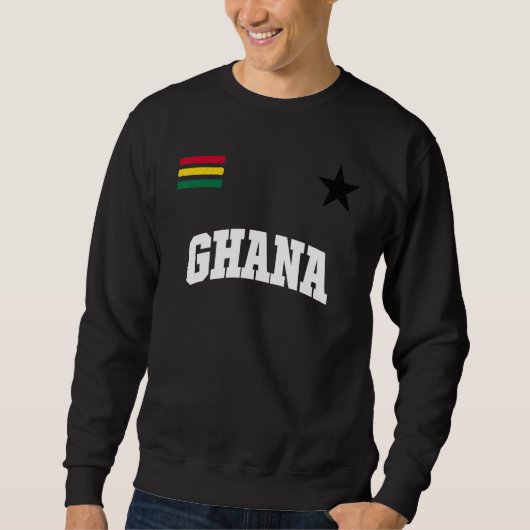 Ghana Fan Ghanaian Flag Pride スウェットシャツ (正面)