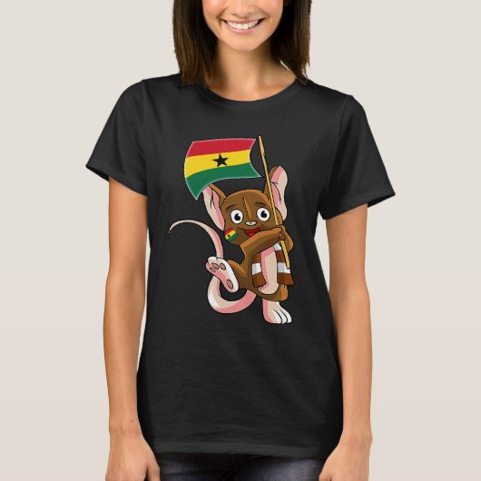 Ghana Fan Mouse Tシャツ (正面)