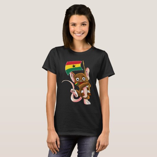 Ghana Fan Mouse Tシャツ (正面フル)