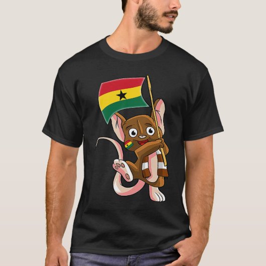 Ghana Fan Mouse Tシャツ (正面)