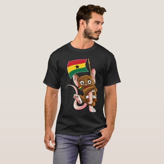 Ghana Fan Mouse Tシャツ (正面フル)
