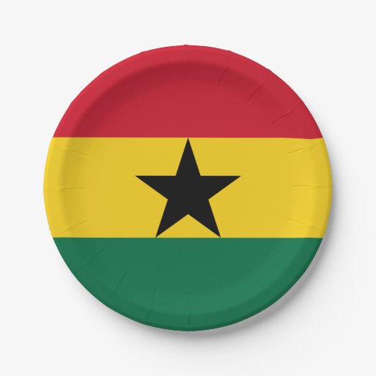 Ghana flag Paper Plate ペーパープレート (正面)