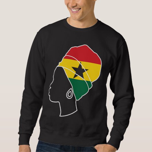 Ghana Ghanaian Ghana Flag Ghana  Ghana Fans Ghana  スウェットシャツ (正面)
