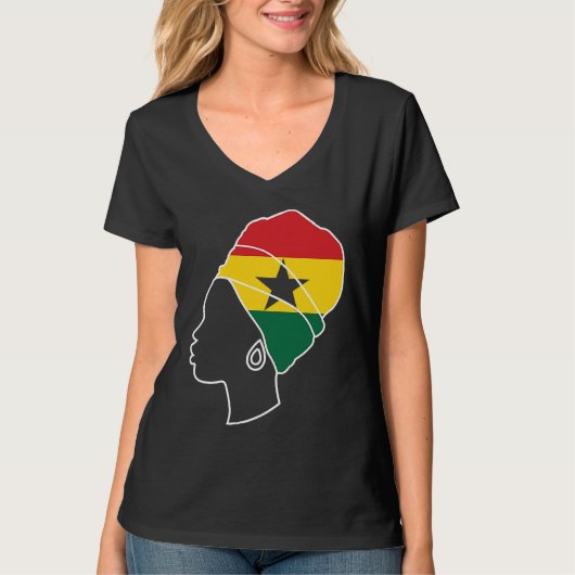Ghana Ghanaian Ghana Flag Ghana  Ghana Fans Ghana  Tシャツ (正面)