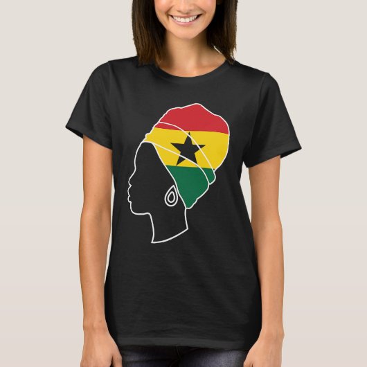 Ghana Ghanaian Ghana Flag Ghana  Ghana Fans Ghana  Tシャツ (正面)