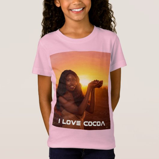 GHANA - I LOVE COCOA Tシャツ (正面)