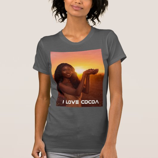 GHANA - I LOVE COCOA Tシャツ (正面)
