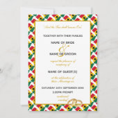 GHANA MAP エレガント with Script Guana's 結婚 招待状 (正面)