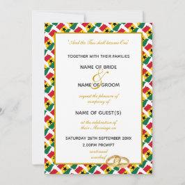 GHANA MAP エレガント with Script Guana's 結婚 招待状