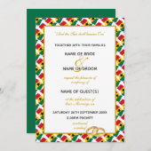 GHANA MAP エレガント with Script Guana's 結婚 招待状 (正面/裏面)