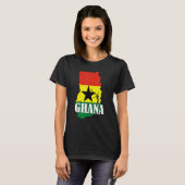 Ghana Map Ghanaian Flag Pride Tシャツ (正面フル)