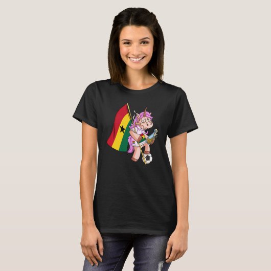 Ghana Party Unicorn Tシャツ (正面フル)