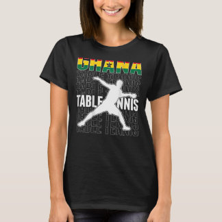 Ghana Ping Pong Ghanian卓球チームサポート Tシャツ