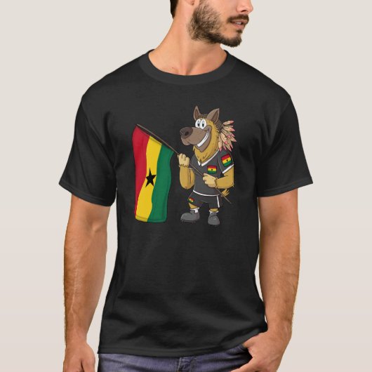 Ghana Rasta Dog Tシャツ (正面)