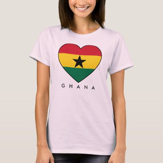 Ghana Soccer Heart Tシャツ (正面)