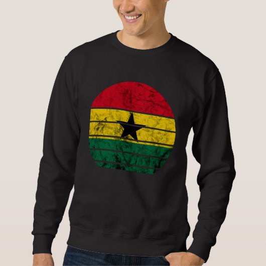 Ghana Sunset Ghanaian Flag African Roots Africa スウェットシャツ (正面)