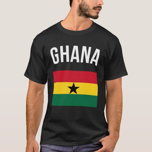 Ghana Vacation Souvenir Ghanaian Flag Ghana Flag Tシャツ (正面)