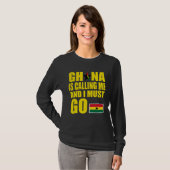 Ghanaian Flag I Must Go Ghana Ghana Vacation Tシャツ (正面フル)