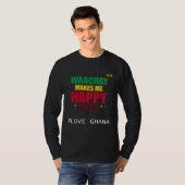 Ghanaian Waachay Makes Me Happy Ghana Food Tシャツ (正面フル)
