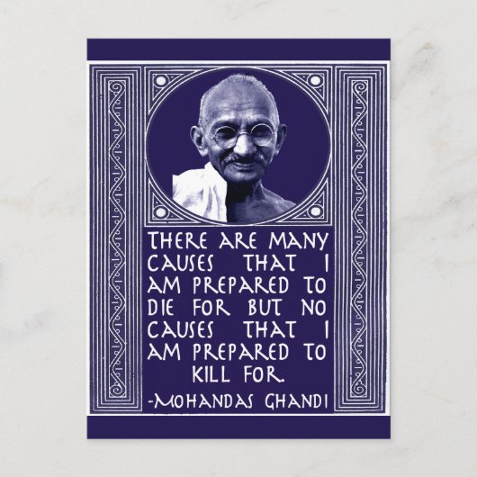 Ghandi on Causes ポストカード (正面)
