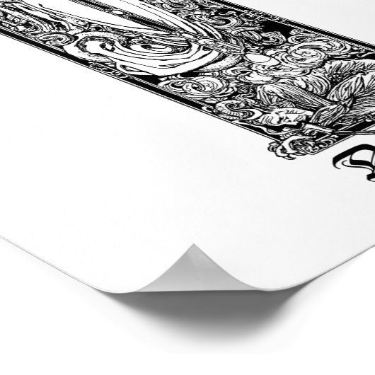Gheel 8" x 10インチプリントのSt. Dymphna ポスター (角)