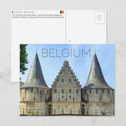 Ghent, Belgium Travel Postcard ポストカード (正面/裏面)