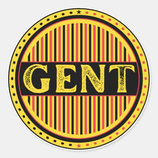 Ghent City Pride Emblem – Belgian Identity ラウンドシール (正面)