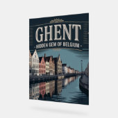 Ghent – Hidden Gem of Belgium アクリルサイン (傾斜)