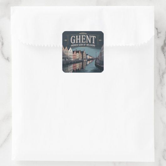 Ghent – Hidden Gem of Belgium スクエアシール (バッグ)
