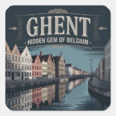 Ghent – Hidden Gem of Belgium スクエアシール (正面)