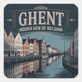 Ghent – Hidden Gem of Belgium スクエアシール